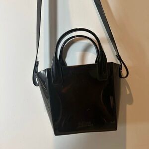 Melissa Glossy Black Crossbody Bag